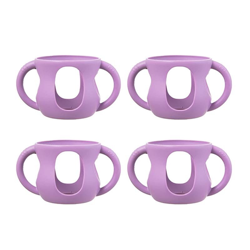2/4Pcs Silicone Sleeves For Avent Baby Bottles Anti Breakage Baby Bottle Holder With Handle