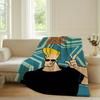 Coperta Cartoon J Johnny B Bravo per Divano Ufficio Letto Aereo Viaggio Sonno Lettura Relax Campeggio Morbida e Calda