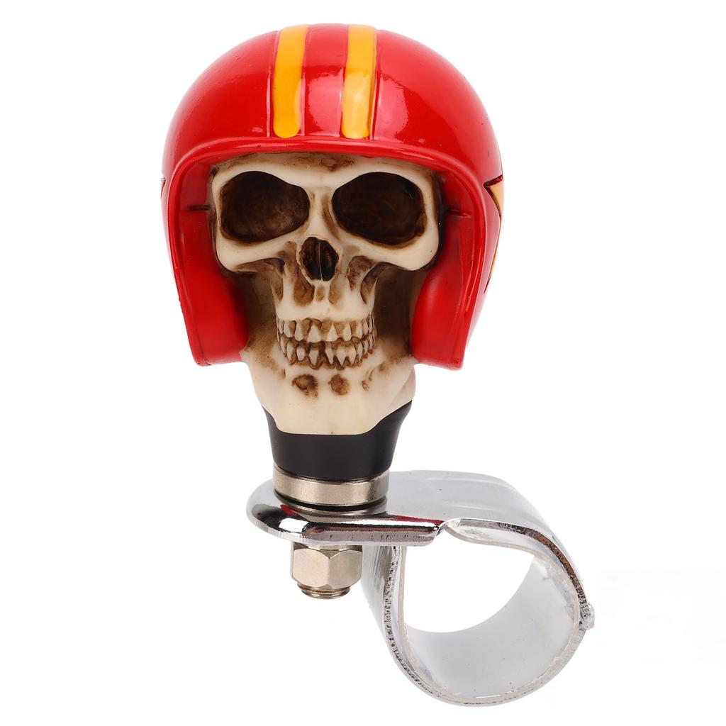Skull Steering Wheel Suicide Knob Car Power Handle Spinner for Trucks Tractors Boats Red