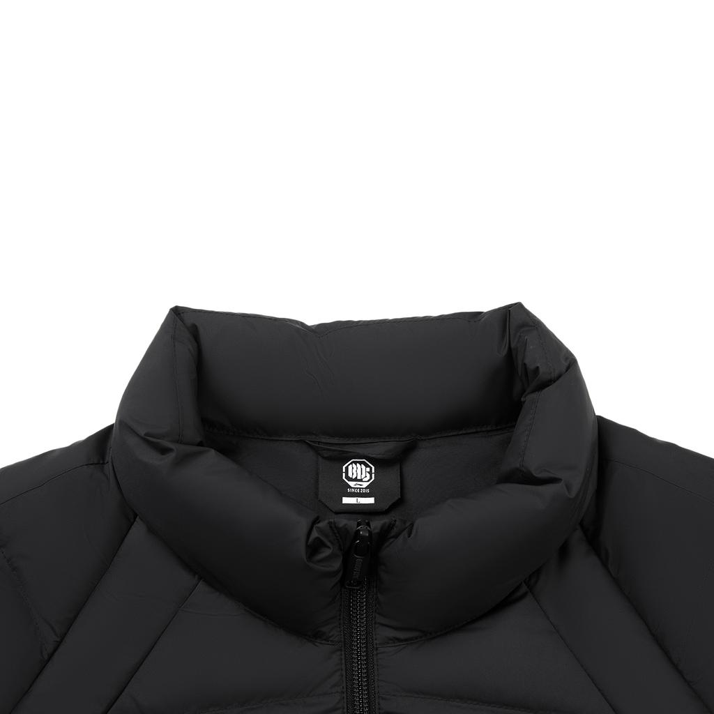Li-Ning Basketball Series Bad5 3D Stand Collar Logo Stitching Zipper Down Jacket Men Outerwear AYMV131-4