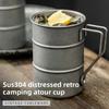 380/500ml Water Cup Stainless Steel Coffee Cup New Beer Mug  for Outdoor Camping Picnic