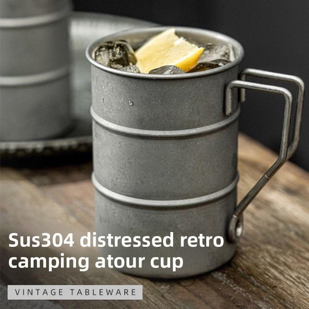 380/500ml Water Cup Stainless Steel Coffee Cup New Beer Mug  for Outdoor Camping Picnic