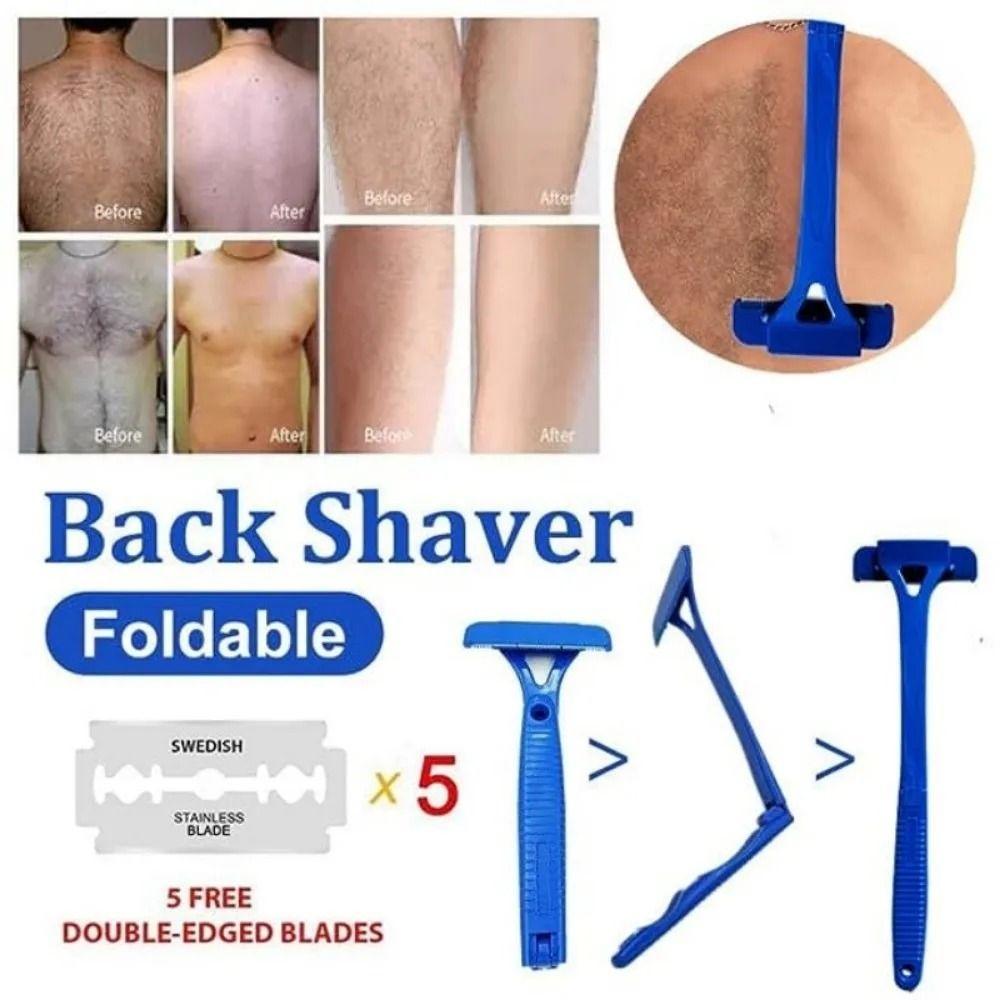 Long Handle Men Back Shaver Folding Leg Razor Portable Back Hair Trimmer  Limited Mobility