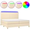 VidaXL Sommier à Lattes de Lit avec Matelas et LED, Lit Rembourré, Lit Double, Lit Adulte de Chambre à Coucher Intérieur, 3135626
