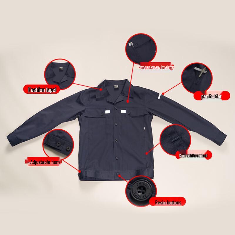 Congdi Summer Long-Sleeve Workwear