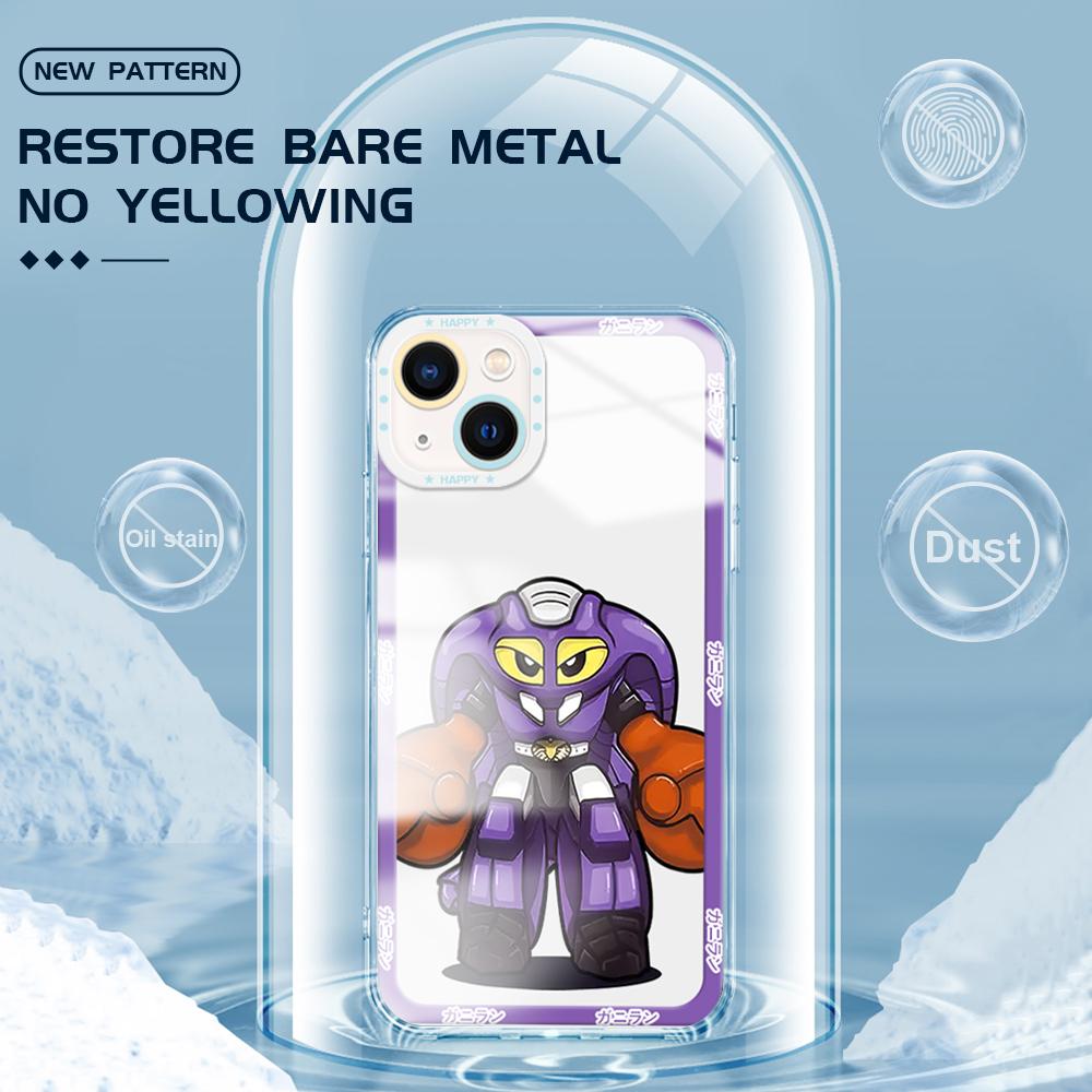Nárazuvzdorný kreslený vzor měkké pouzdro na telefon Full Cover Camera Transparentní ochranné pouzdro pro Huawei Honor iPhone Samsung Xiaomi Redmi OPPO Realme Vivo