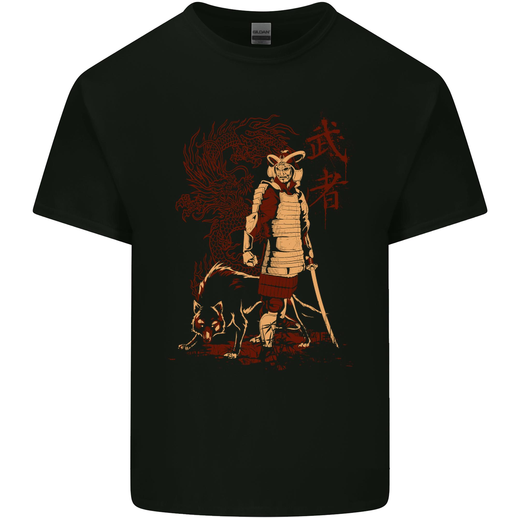 Dragon Warrior Wolf Dragon Samurai MMA Unisexs Light Cotton TShirt S