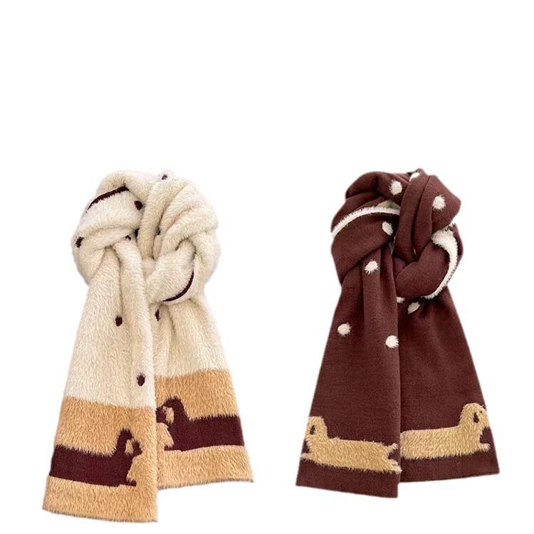 Neuer Süßer Winter-Schal Warm Koreanischer Stil Vielseitig für Herbst und Winter. Verdickter High-End-Schal