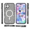 iPhone 17 Case, MagSafe-Resistant, Glitter, Semi-Transparent Black