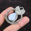 Blue Lace Agate Pendant 925 Sterling Silver Pendant Handmade Brand New Jewelry Dainty Gemstone Pendant Healing Stone Jewelry Gift For Mother