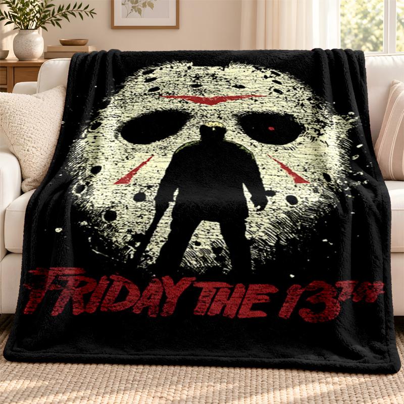 Friday the 13th blanket Flannel Blanket Soft Cozy Plush Throw for Sofa Bed Lightweight Home Decoration Outdoor camping