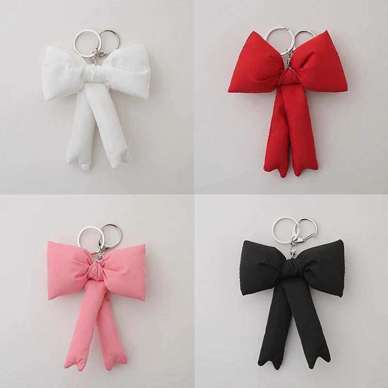 Chaveiro Tendência Y2K com Laço 3D Porta-Chaves Doce de Laço Para Meninas Pingente de Bolsa da Moda Decoração para Pendurar em Mochila Presentes para Casais