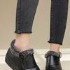 Baumwollschuhe Damen Mutterschuhe Warme Baumwolle Kurze Stiefel Damenschuhe Flachabsatz Rutschfest Lederzz