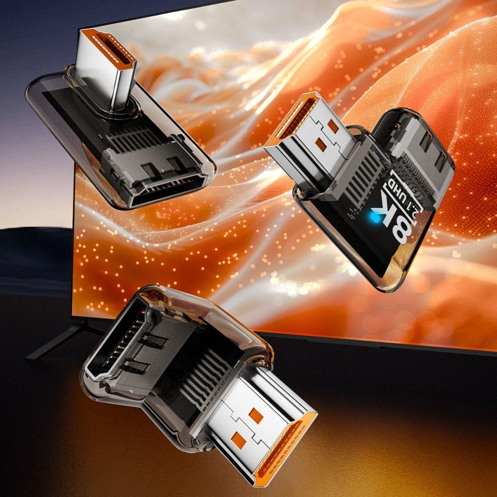 8K 60HZ HDTV Male to Female Adapter Indicator Light HDTV Coupler UHD2.1 Extender  TV Box Monitor