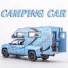 1:32 Wohnmobil Modell Spielzeugautos Legierung Druckguss Miniatur Wohnmobil Sound Licht Türen Geöffnet Rückzieher Dekoration Fahrzeuge für Kinder Geschenke