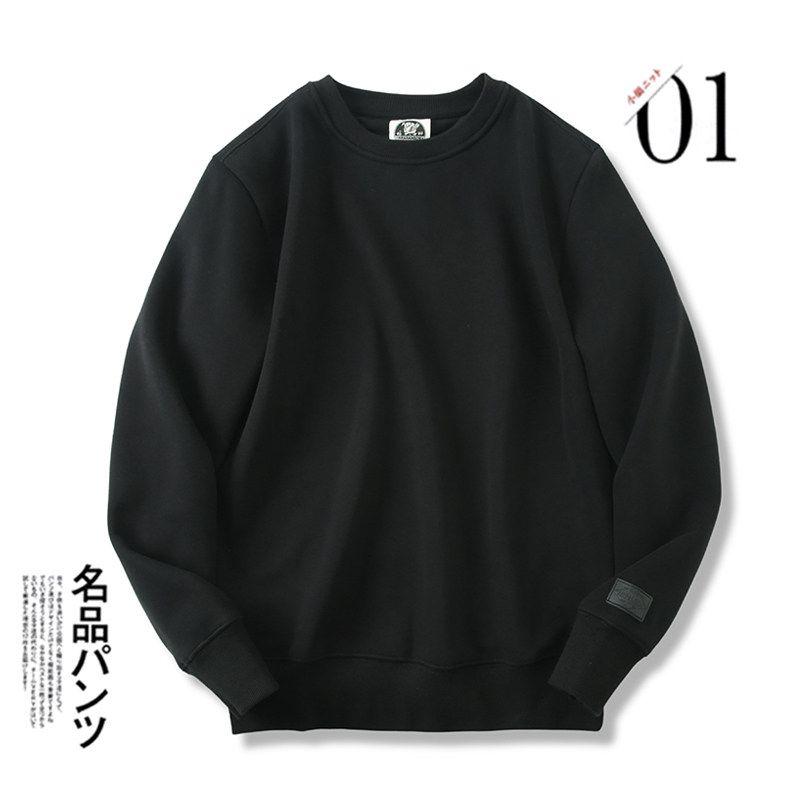Men's and Women's Loose-Fitting Warm Pullover Sweatshirt with Fleece Lining for Autumn and Winter, Factory Surplus