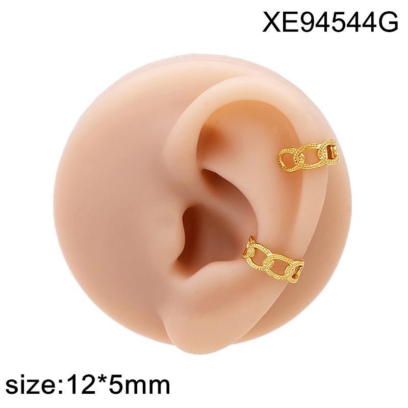 European Luxury Titanium Steel No-Pierce Ear Cuff for Women - High-End Fashion Open Hoop Earring