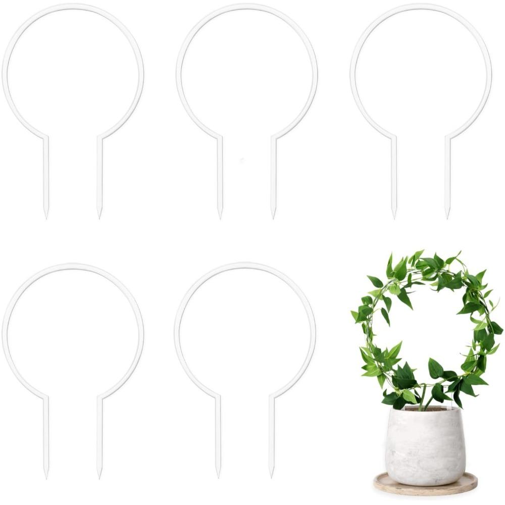 1pcs New Transparent Plant Trellis Plastic Round Plant Auxiliary Support Plant Support Frame Indoor
