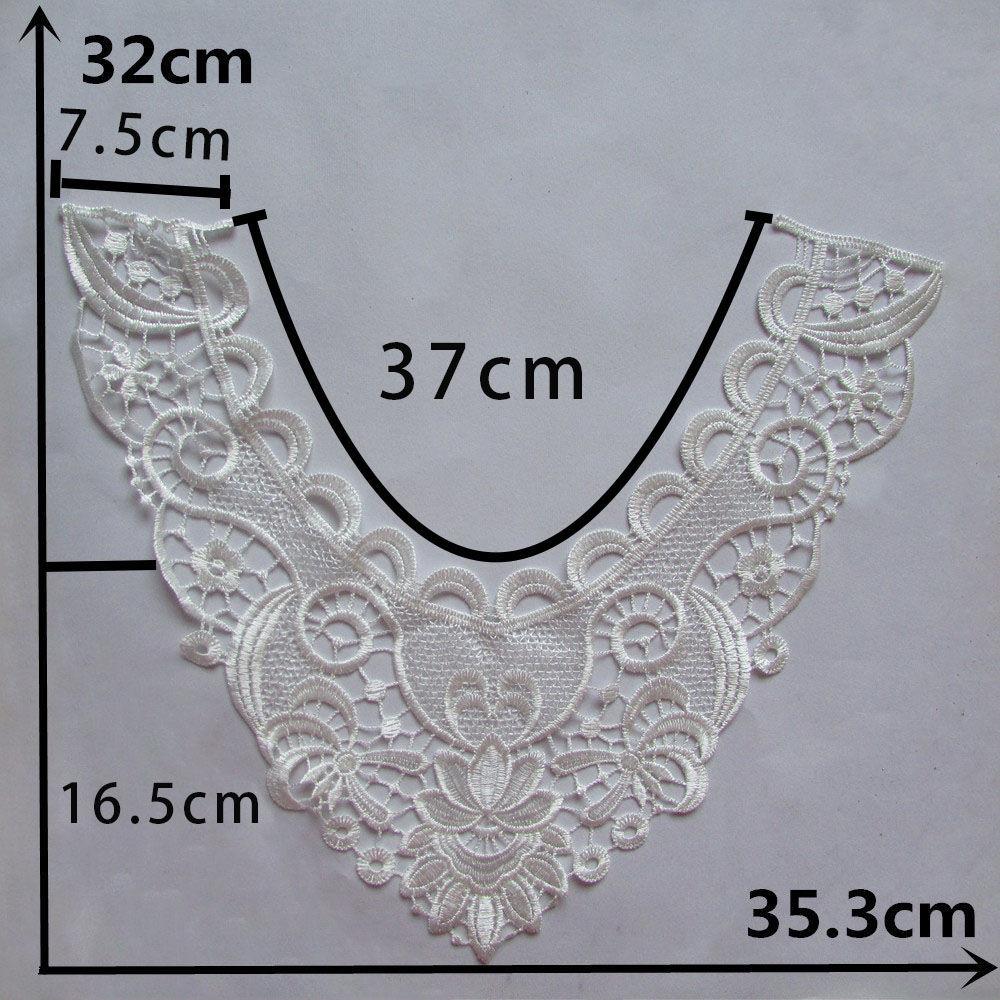 

Черно-белый I Полый Полиэстер Вышивка Воротник Швейное Кружево DIY Украшение с Одежными Аксессуарами Кружево Style 236 White (1)