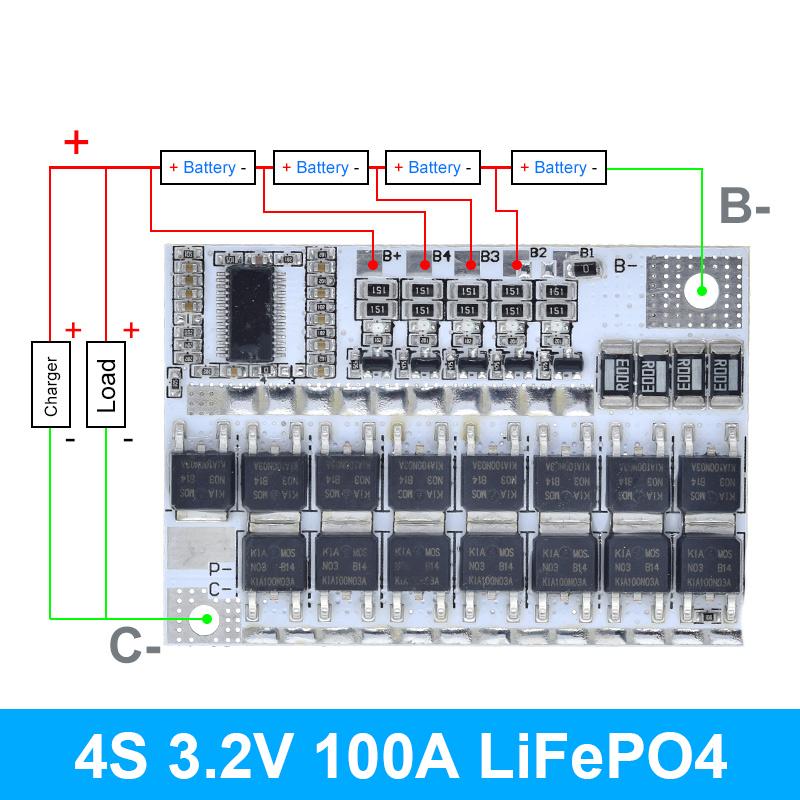 3s/4s/5s BMS 12V 16.8V 21V 100A Li-Ionen LMO Ternäres Lithium-Akku-Schutzschaltungsplatine Li-Polymer Ausgleichsladungsmodul