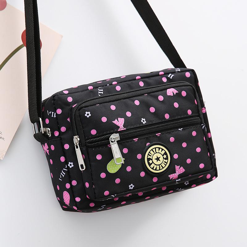 Wholesale New Flower Cloth Bag Oblique Span Bag Middle-aged and Elderly Bag Stall Night Market Oxford Cloth Shoulder Bag Women's Bag Canvas Bag