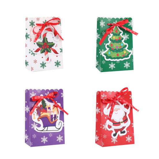 Dárková taška Atraktivní Ins Style Bílá karta Dárková taška Jemná textura Vánoční Dárkové tašky Taštička na bonbóny Párty laskavosti