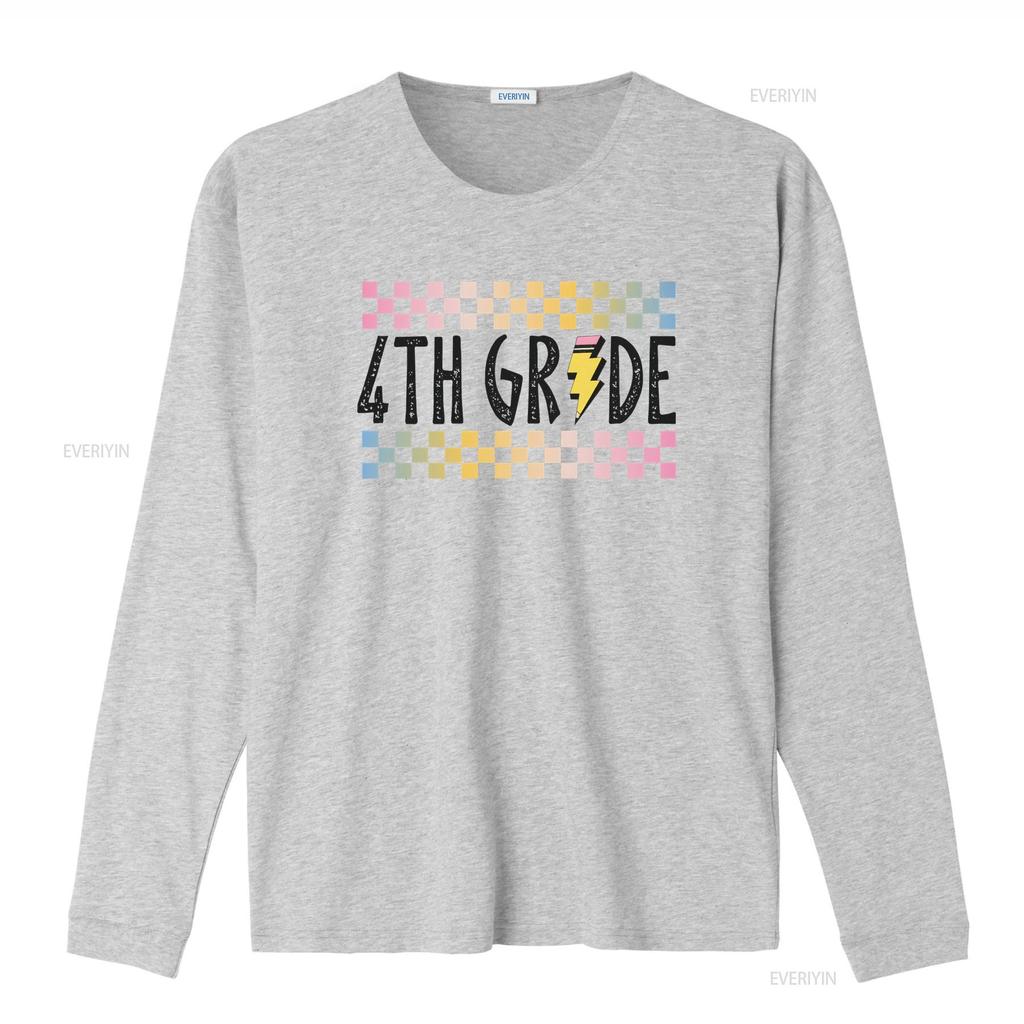 T-shirt Enseignant de Quatrième 4ème Premier Jour d'École Rétro Équipe vintage Lavé Élégant mode Unisexe Extensible Polyvalent