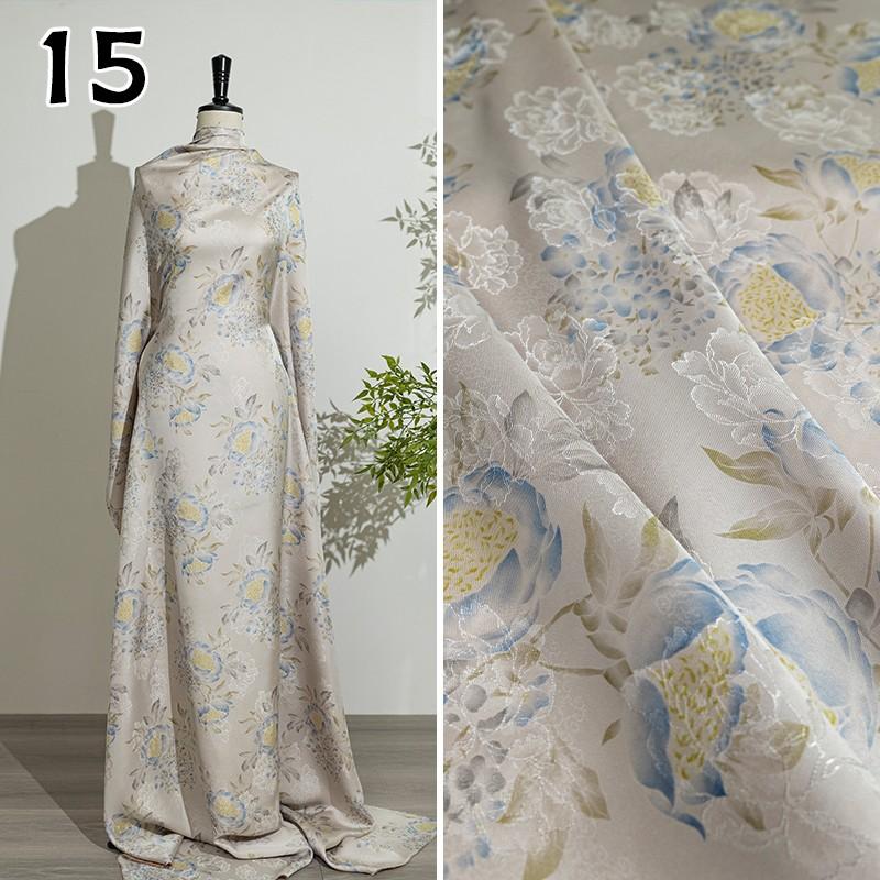 50x143cm Kinesiskt Jacquard Rayontyg Fallande Material För Qipao Cheongsam Hanfu Klänning Jacquardtyg Fickor Klädtillbehör