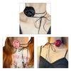 Satin-Rose Collarbone Chain Bohemia Flower Choker Necklace Jewelry Gift Women