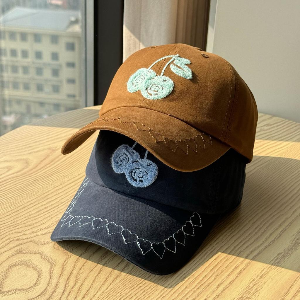 Korean-style Spring-summer Thin New Soft-top Baseball Cap for Women, Embroidered, Trendy Couple's Sunshade Cap That Makes the Face Look Smaller