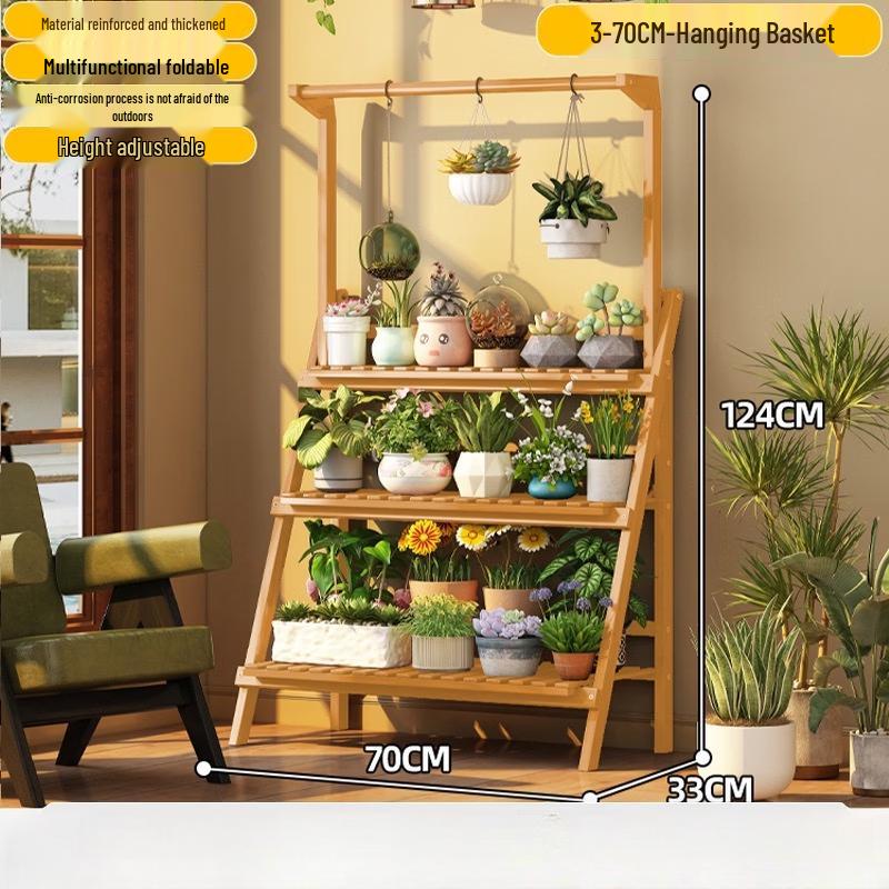 Folding Multi-Tier Flower & Plant Stand