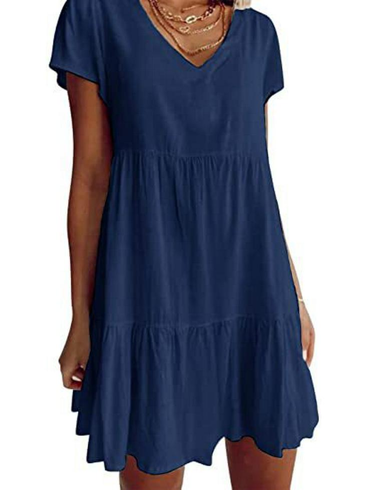 

2022 Women s Summer Loose Casual Short-Sleeved Waist Dress