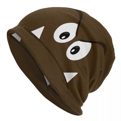 Kreslená Hra Goomba Obličej Čepice Pletená Čepice Unisex Ženy Hip Hop Unisex Zimní Teplé Čepice