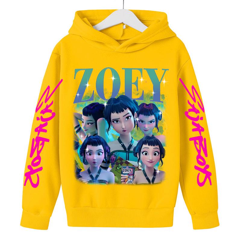 Movie New Kids K-Pop Demon Hunters Hooded Tops Toddler Girl Clothes KPop Demon Hunters Hoodie Girls Fashion Casual Sweatshirt