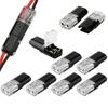 10Pcs 2 Pin 2 Way Universal Compact Wire Terminals No Wire-Stripping Required Led Light Strips Connectors Easy to Use