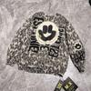 Extra Large Autumn Smiley Leopard Print Sweater for Women