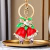 Rope Red Elegant Keychain With Classic Christmas Bell Unique Gift For Any Celebration
