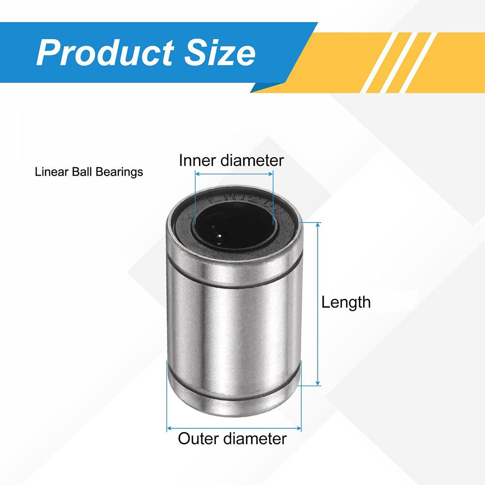 1pcs Linear Bushing LM3UU/LM4UU/LM5UU/LM6UU/LM8UU/LM10UU/LM12UU~LM50UU CNC Linear Bearings for Rods Rail Linear Shaft Parts