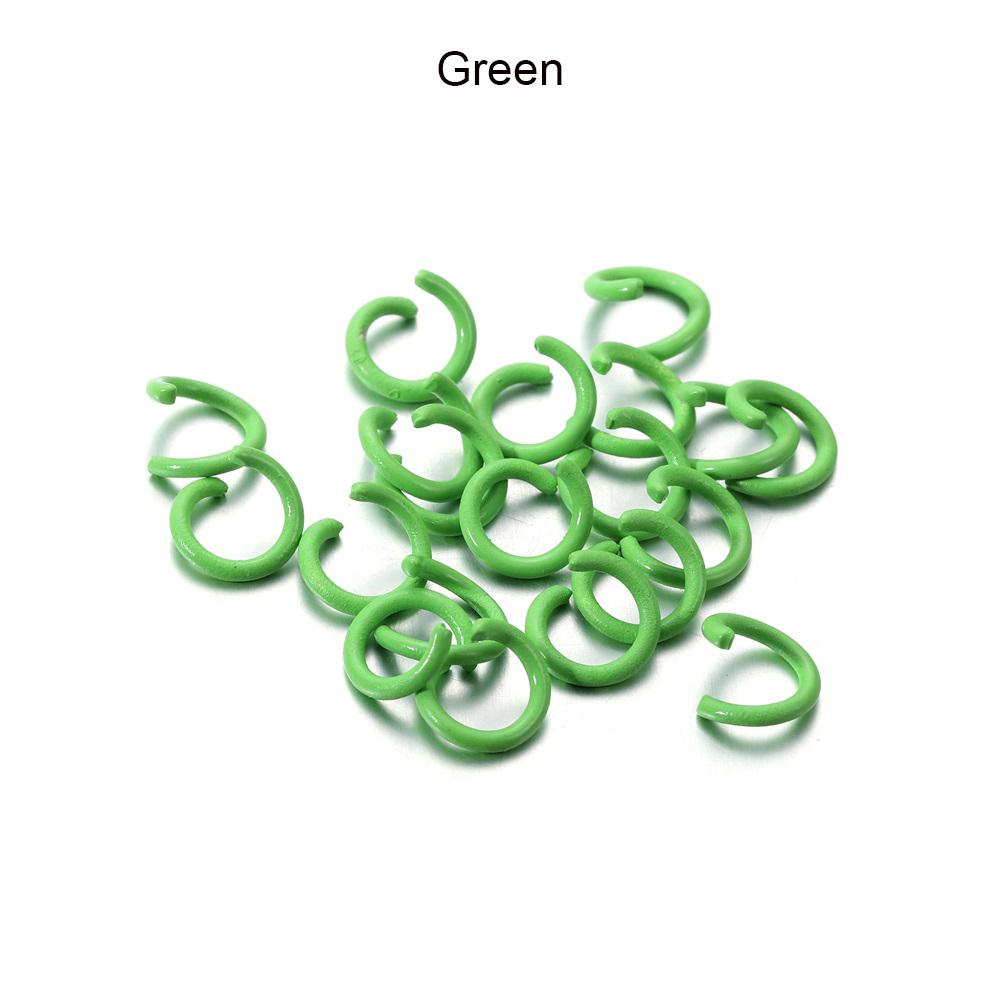 100Pcs/Lot 1.2x8mm Colorful Metal Open Jump Rings Split Jump Ring Connector for DIY Jewelry Making Findings Accessories Supplies