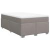 Vidaxl Letto Continentale Con Materasso, Taupe, 120X190 Cm, Tessuto