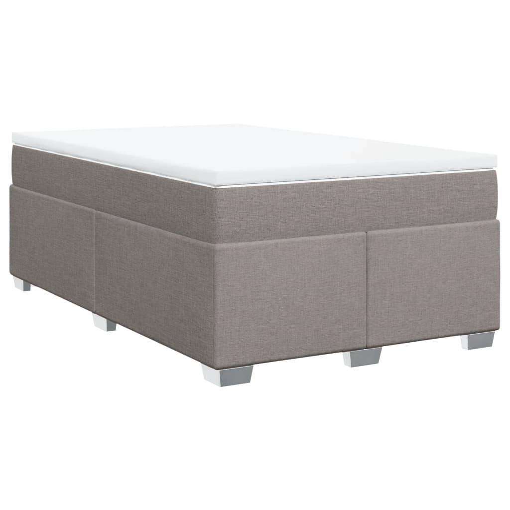 Vidaxl Letto Continentale Con Materasso, Taupe, 120X190 Cm, Tessuto