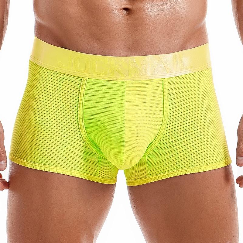 Produktbild von Wayonge Herren-Boxershorts Aus Netzstoff Mit Tiefem Bund, Atmungsaktiv, Bequem, Herren-Boxershorts, Schnelltrocknend, Himmelblau, Medium