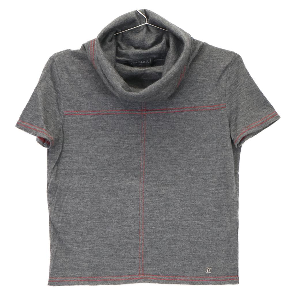 CHANEL Grey 00A P16507V00838 Wool Turtleneck Knit tops 38 grayUsed