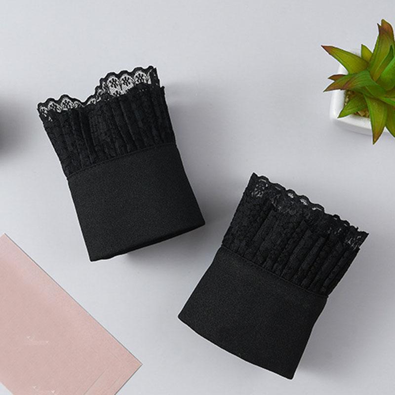 Ny Stå Falsk Krage+Falsk Mansjett Vintage Avtakbar Skjorte Falsk Krage for Kvinner Bluse Genser Revers Toppdekor