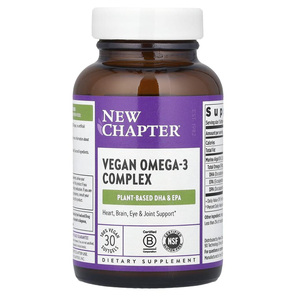 New Chapter, veganer Omega-3-Komplex, 30 Weichkapseln
