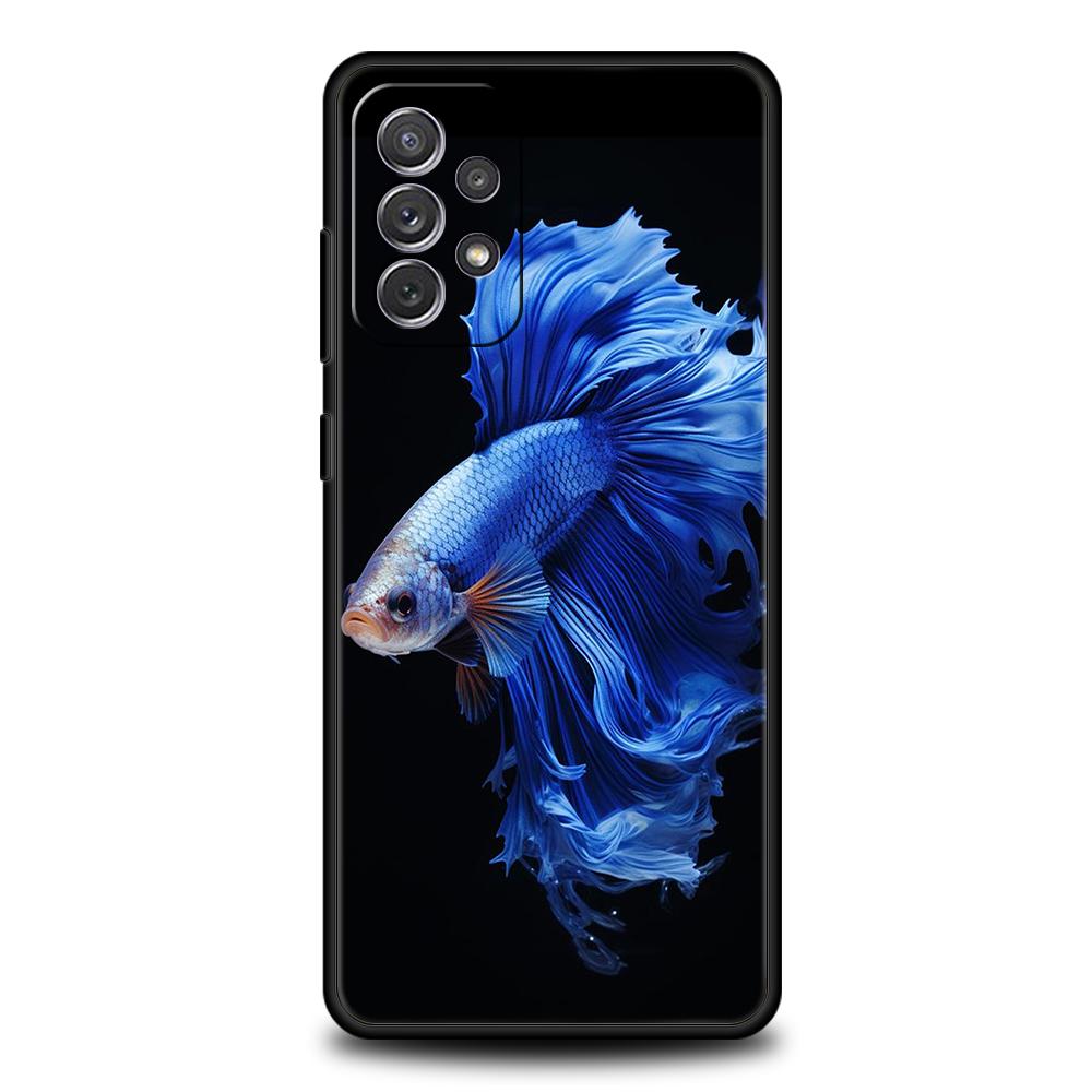 Cute Fish Phone Case for Samsung Galaxy A15 A14 A25 A54 A34 A51 A71 A73 A32 A52 A52S A11 A21S A31 A41 5G Soft Shell Capas Bags