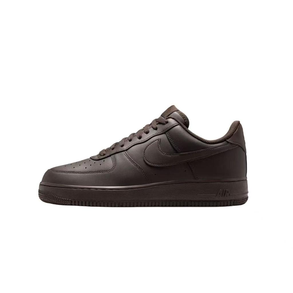 Nike Scarpe da Skateboard Nike Air Force 1 in Pelle Resistente all'Abrasione Basse da Uomo Marrone IH1698-200(Team2413-)