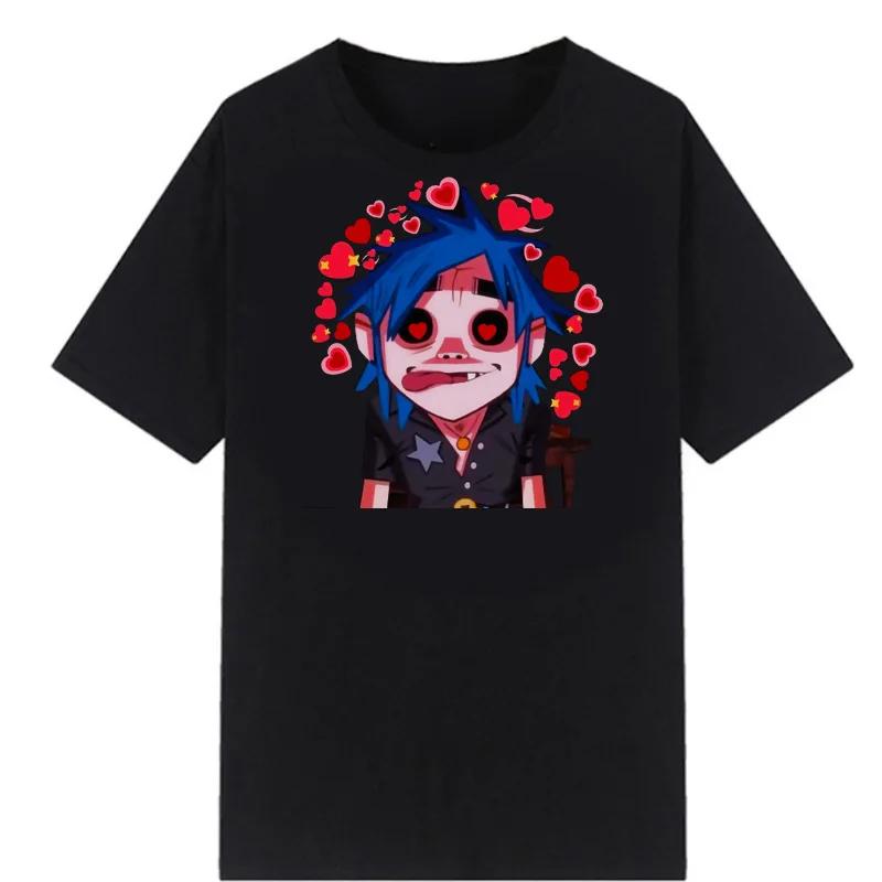 Harajuku Anime Shirt Gorillaz Tee Adult Great Quality Tshirt Retro Manga Graphic Tshirts Men Clothing Oversized T Shirt Mens Tee