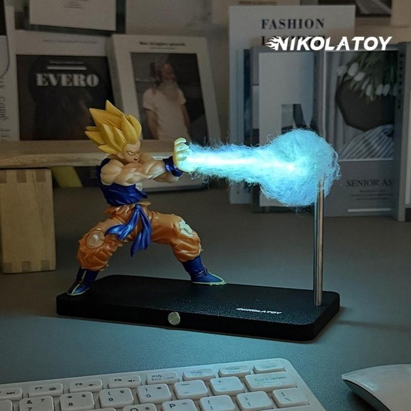 

Nikolatoy Genuine Present Box Packaging Goku Kakarot Magnetic Induction Atmosphere Table Lamp Collectible Decoration For Anime Fans