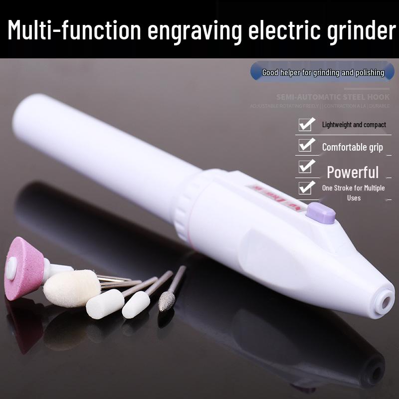 Handheld Electric Mini Grinder for Nail Polishing, Tooth Care, Jade Polishing, Drilling, and Engraving